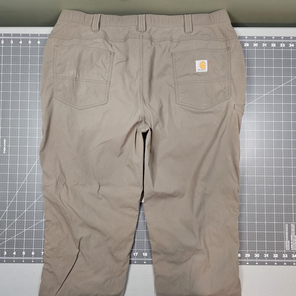Carhartt Force Pants Mens 38x34 Green Ripstop Nylon Pocket Work Outdoor Stretch - Picture 8 of 16